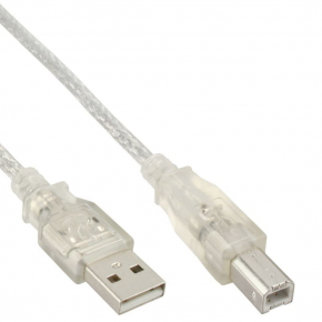 Transparent USB 2.0 Printer Cable 