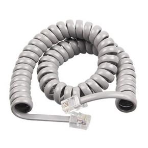 Telephone Cable with Spring Grey