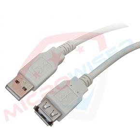 USB Cable Male to Female Grey