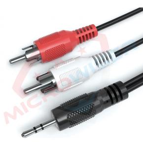 3.5mm to 2RCA Black Cable