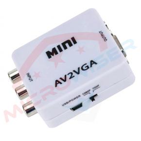 3RCA Female to VGA Female Converter