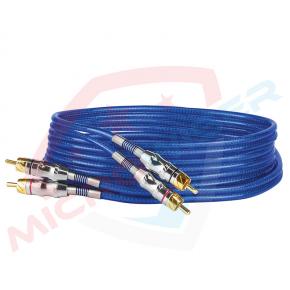 Blue Double Shield 100% Braid Metal Shell 2RCA to 2RCA Cable