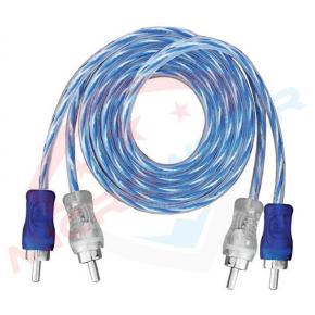 Blue Transparent 2RCA to 2RCA Cable